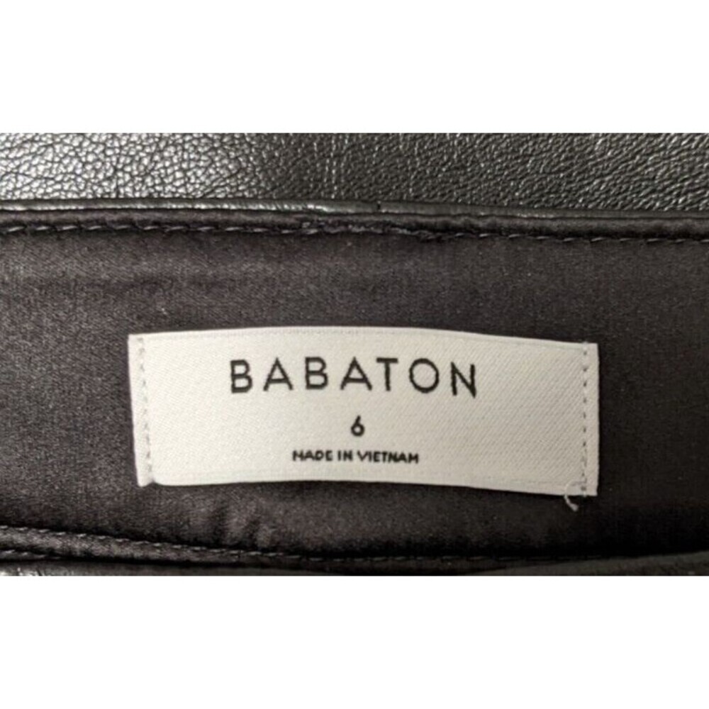 Gorgeous Artitzia BABATON Cropped Black Vegan Leather Trouser Pant SZ 6 - Picture 12 of 14